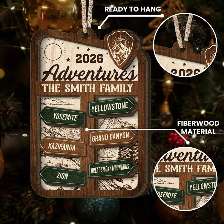 Family Adventure This Year - Personalized Ornament 5
