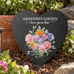 Family Birth Flower Bouquet Flowers Gift For Mom, Grandma, Family - Personalized Garden Stone 3