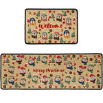 Family Christmas Snowman, Penguin, Reindeer Theme Decoration - Personalized Runner Rug 2