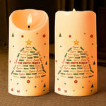 Family Custom Name Bell Shape Christmas Decoration - Personalized Candles 1
