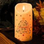 Family Custom Name Bell Shape Christmas Decoration - Personalized Candles 2