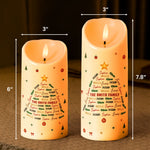 Family Custom Name Bell Shape Christmas Decoration - Personalized Candles 6