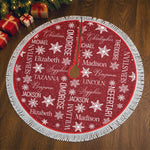 Family Custom Name Pattern Christmas Decoration - Personalized Tree Skirt 2