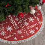 Family Custom Name Pattern Christmas Decoration - Personalized Tree Skirt 3