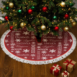 Family Custom Name Pattern Christmas Decoration - Personalized Tree Skirt 5