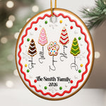 Family Forever, Family Of 3,4,5,6 - First Christmas Gingerbread Style - Personalized Ornament 2
