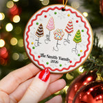 Family Forever, Family Of 3,4,5,6 - First Christmas Gingerbread Style - Personalized Ornament 3