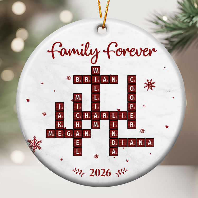 Family Forever New Version Custom Scrabble-Style - Personalized Ornament 2
