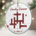 Family Forever New Version Custom Scrabble-Style - Personalized Ornament 3