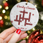 Family Forever New Version Custom Scrabble-Style - Personalized Ornament 4