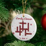 Family Forever New Version Custom Scrabble-Style - Personalized Ornament 5