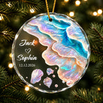 First Christmas Ocean Theme - Gifts For Newlywed Couples - Personalized Ornament 1