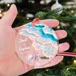 First Christmas Ocean Theme - Gifts For Newlywed Couples - Personalized Ornament 4