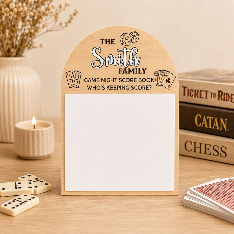 Family Game Night Scoreboard For Couples, Family, Grandkids & Grandparents - Personalized Sign 4