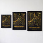 Family Home Is Where The Heart Is Custom Location Map Foil Printed Wall Art - Personalized Poster 4