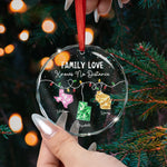 Family Love Knows No Distance Long Distance Christmas Gifts For Family, Siblings - Personalized Ornament 3