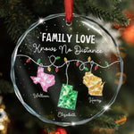 Family Love Knows No Distance Long Distance Christmas Gifts For Family, Siblings - Personalized Ornament 4