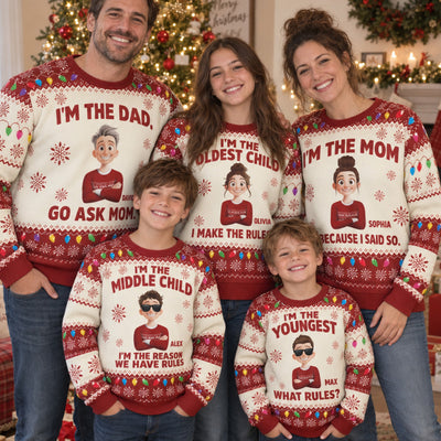 Family Matching Funny Christmas - Personalized Sweater
