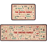 Family Name Word Christmas Theme - Personalized Runner Rug 3