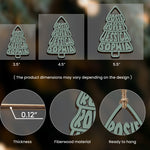 Family Names Christmas Tree Shape - Personalized Ornament 3