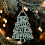 Family Names Christmas Tree Shape - Personalized Ornament 5