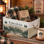 Family Outing Cabin Lakehouse Campfire Fire Pit Basket For Camping - Personalized Storage Basket 3