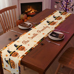 Family Pumpkin Halloween Patchwork Pattern Print - Personalized Table Runner 2
