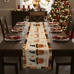Family Pumpkin Halloween Patchwork Pattern Print - Personalized Table Runner 3