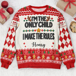Family Rules For Siblings Christmas Gifts For Her, Him - Personalized Ugly Sweater 2