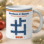 Family Siblings Custom Scrabble Words Vintage Retro Christmas Gifts New Version - Personalized Mug 2