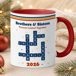 Family Siblings Custom Scrabble Words Vintage Retro Christmas Gifts New Version - Personalized Mug 3