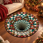 Family Train Custom Name Christmas Decor - Personalized Quilted Mat 2