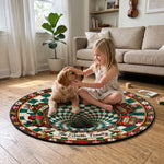 Family Train Custom Name Christmas Decor - Personalized Quilted Mat 3