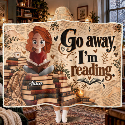 Fck Off, I’m Reading - Funny Reading Blanket For Book Lovers - Personalized Blanket