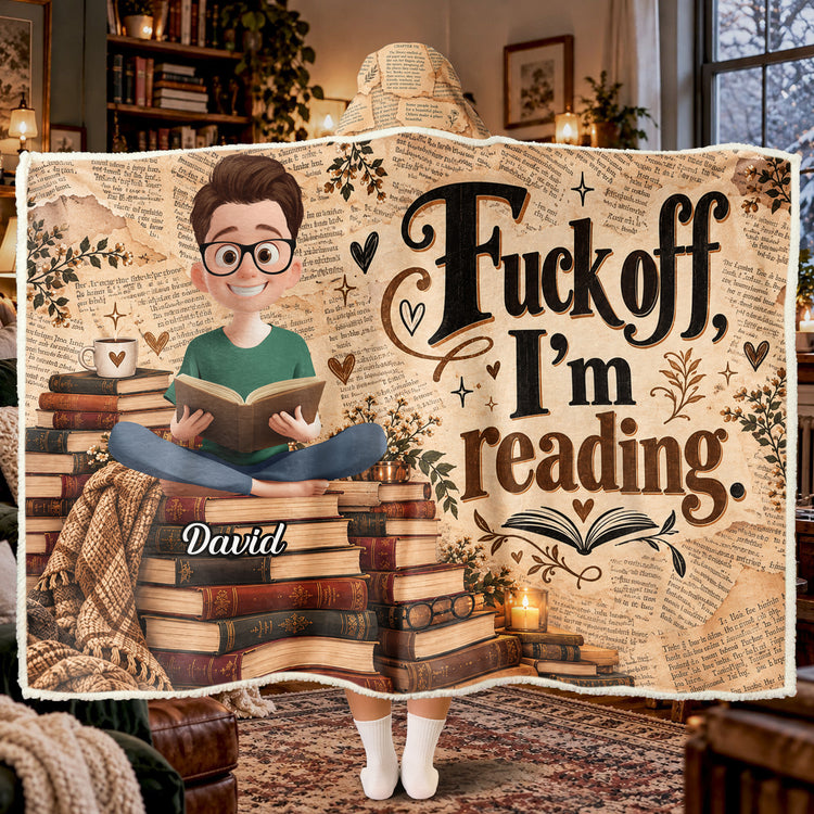 Fck Off, I’m Reading - Funny Reading Blanket For Book Lovers - Personalized Blanket 3