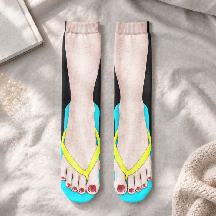 Feet With Slipper Funny Christmas Gift For Him Her And Coworkers ...