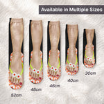 Feet With Slipper Funny Christmas Gift For Him Her And Coworkers - Personalized Socks 3