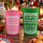 Feliz Navidad Custom Papel Picado Party Cups - Personalized Cups 5