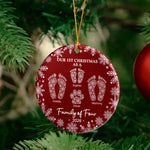 First Christmas As A Family Custom Footprints - Personalized Ornament 3
