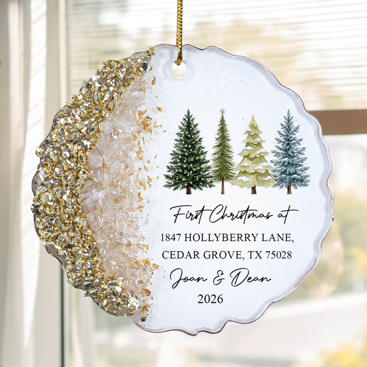 First Christmas At New Home Milestone Keepsake - Personalized Resin Ornament 2
