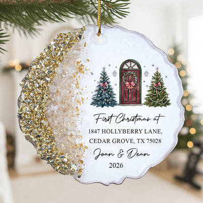First Christmas At New Home Milestone Keepsake - Personalized Resin Ornament