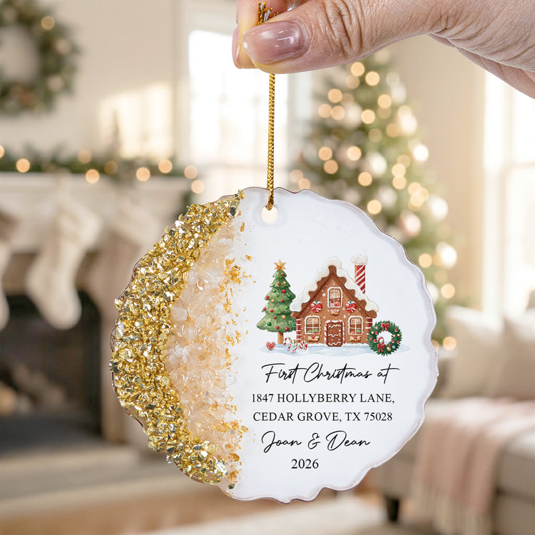 First Christmas At New Home Milestone Keepsake - Personalized Resin Ornament 3