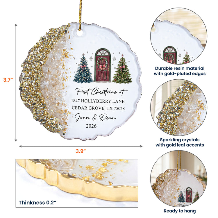 First Christmas At New Home Milestone Keepsake - Personalized Resin Ornament 5