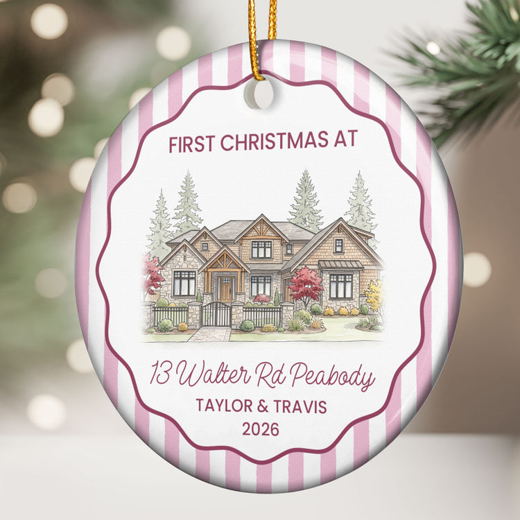 First Christmas At Our New Home Christmas Gifts For Couple, Family - Personalized Ornament 3