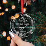 First Christmas Engaged Ornaments Engagement Wedding Gifts For Couple - Personalized Ornament 3