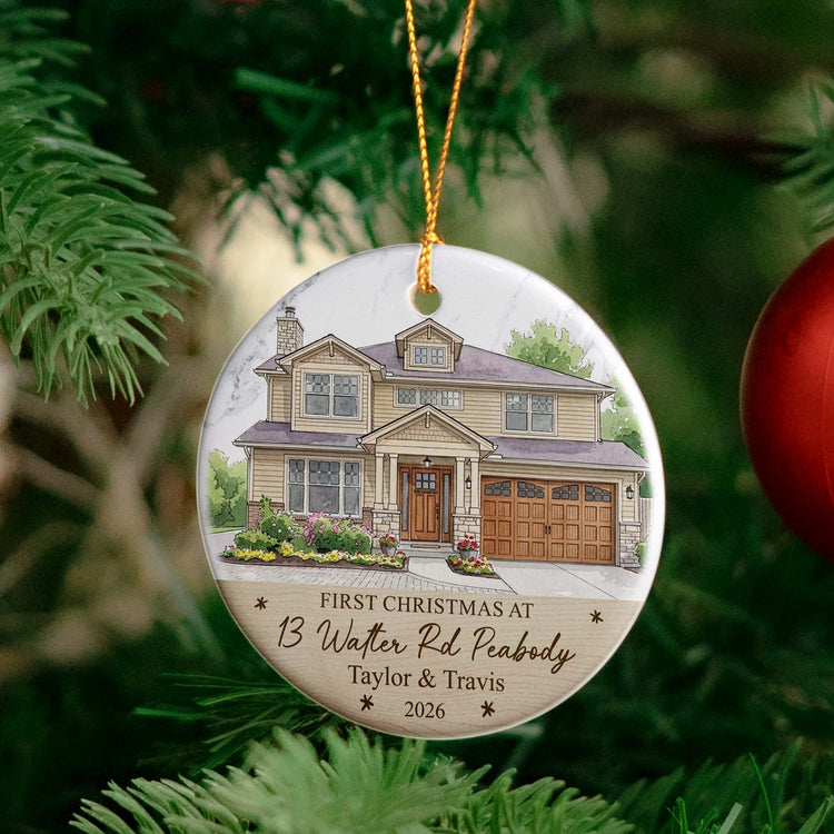 First Christmas In Our New Home, Personalized New Home Photo - Personalized Ornament 5