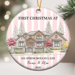 First Christmas Together In New Home Christmas 2026 Custom Photo Watercolor - Personalized Ornament 3