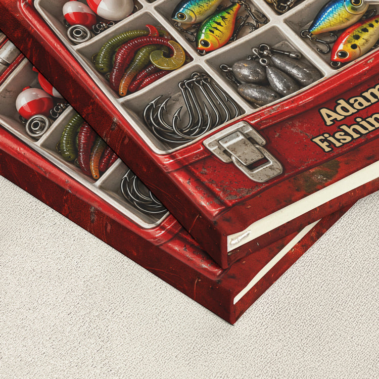 Fishing Log Book Fishing Tackle Box Printed - Gifts For Him - Personalized Journal 6