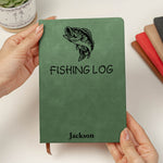 Fishing Log Book - Leather Fishlog Golf Gift For Him, Husband, Dad, Grandpa - Personalized Journal 3