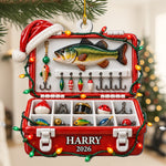 Fishing Tackle Box 3D Ornament For Fisherman, Dad Fishing Man Gifts - Personalized Ornament 1